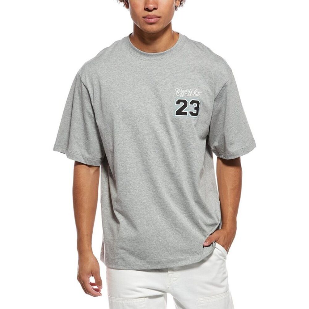 Off-White™ Mens  Skate Fit Varsity T-Shirt, Grey